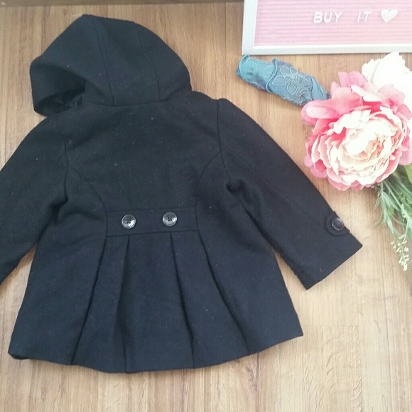 Old navy girls Wool blend pea coat - Picture 3 of 4